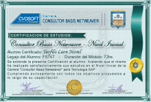 Certificación en Carrera Consultor SAP BASIS NetWeaver Nivel Inicial