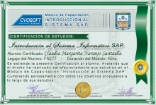Certificación en Curso Introducción SAP
