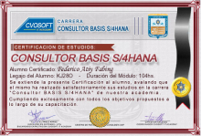 Certificación en Carrera Consultor SAP BASIS S/4HANA