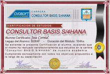 Certificación en Carrera Consultor SAP BASIS S/4HANA