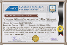 Certificación en Carrera Consultor SAP CO Nivel Avanzado