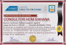Certificación en Carrera Consultor SAP HCM S/4HANA