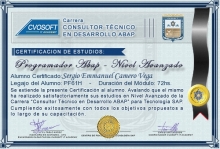 Certificación en Carrera Consultor ABAP Nivel Avanzado
