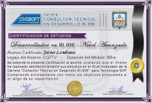 Certificación en Carrera Consultor SAP BI / BW BO Nivel Avanzado