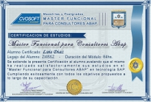 Certificación en Master Funcional ABAP