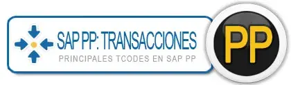 SAP PP:Códigos de Transacciones principales